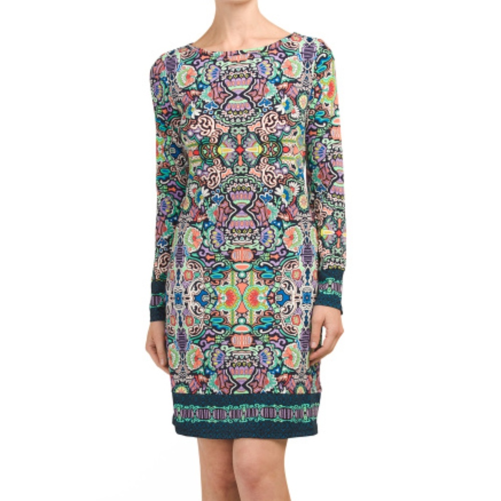 Premise NWT Geometric Printed Matte Jersey Dress